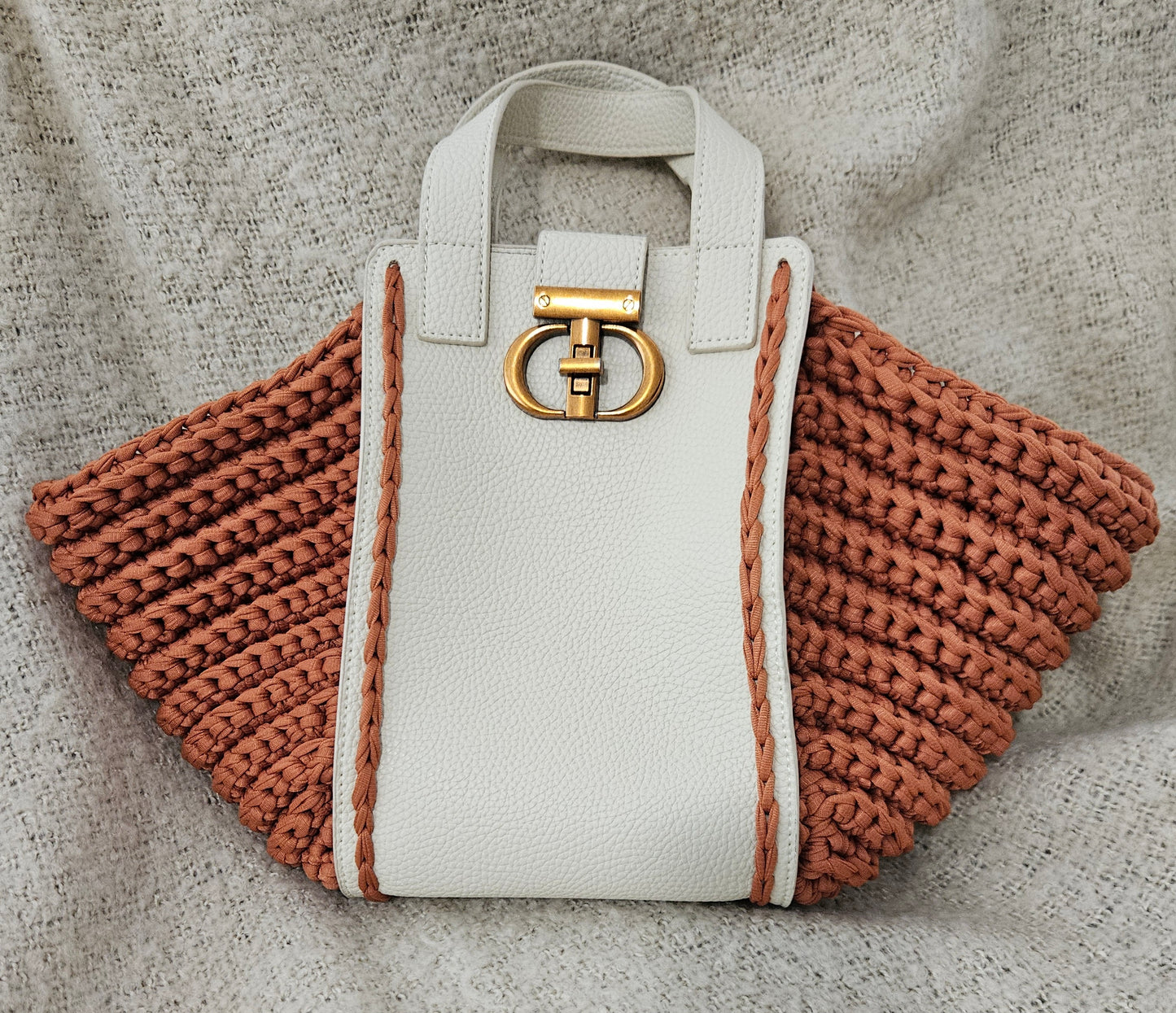 Pleather crochet bag