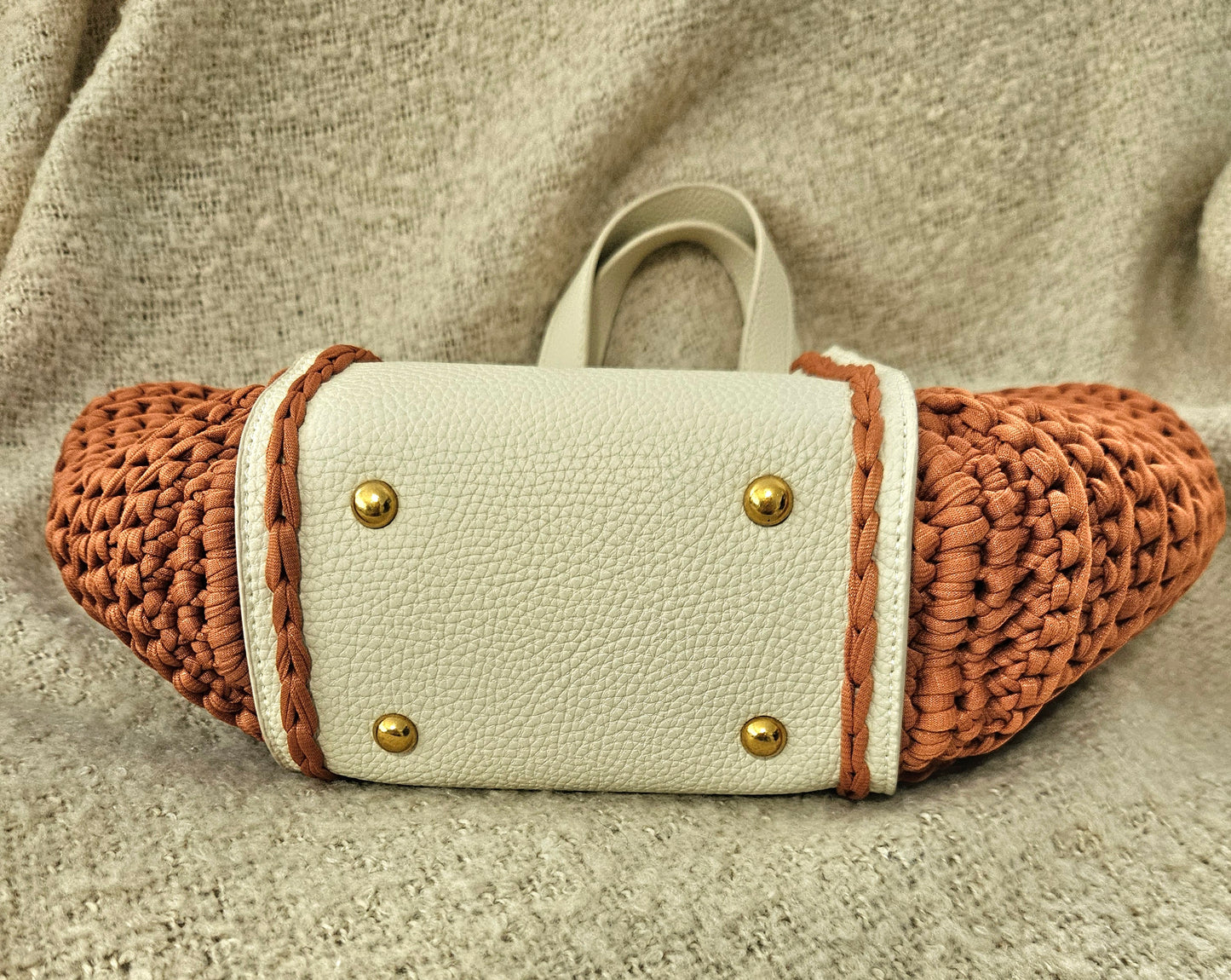 Pleather crochet bag