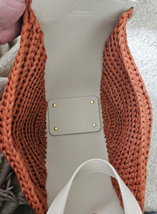 Pleather crochet bag