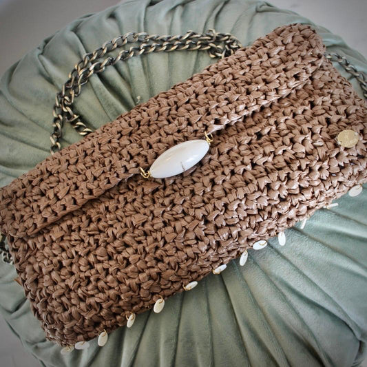 Raffia Clutch